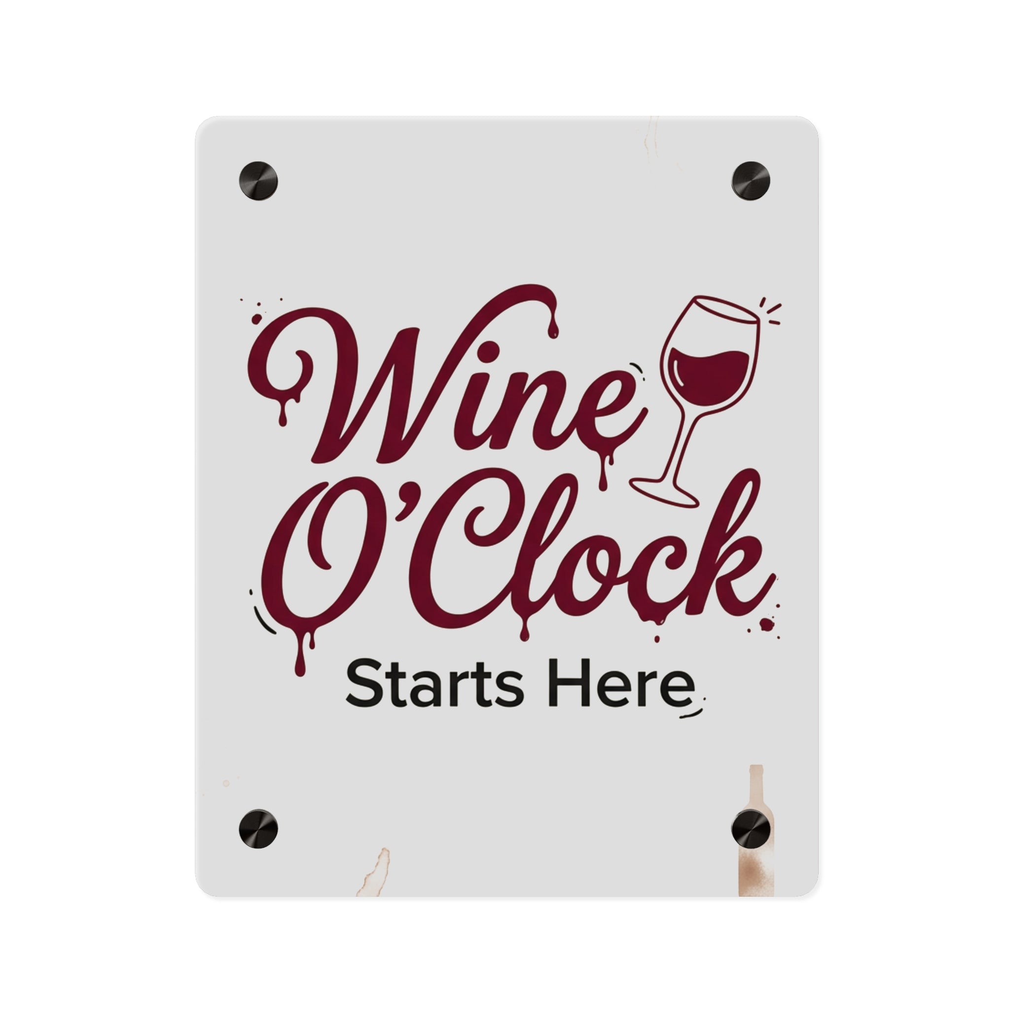 WineOClock Acrylic Sign