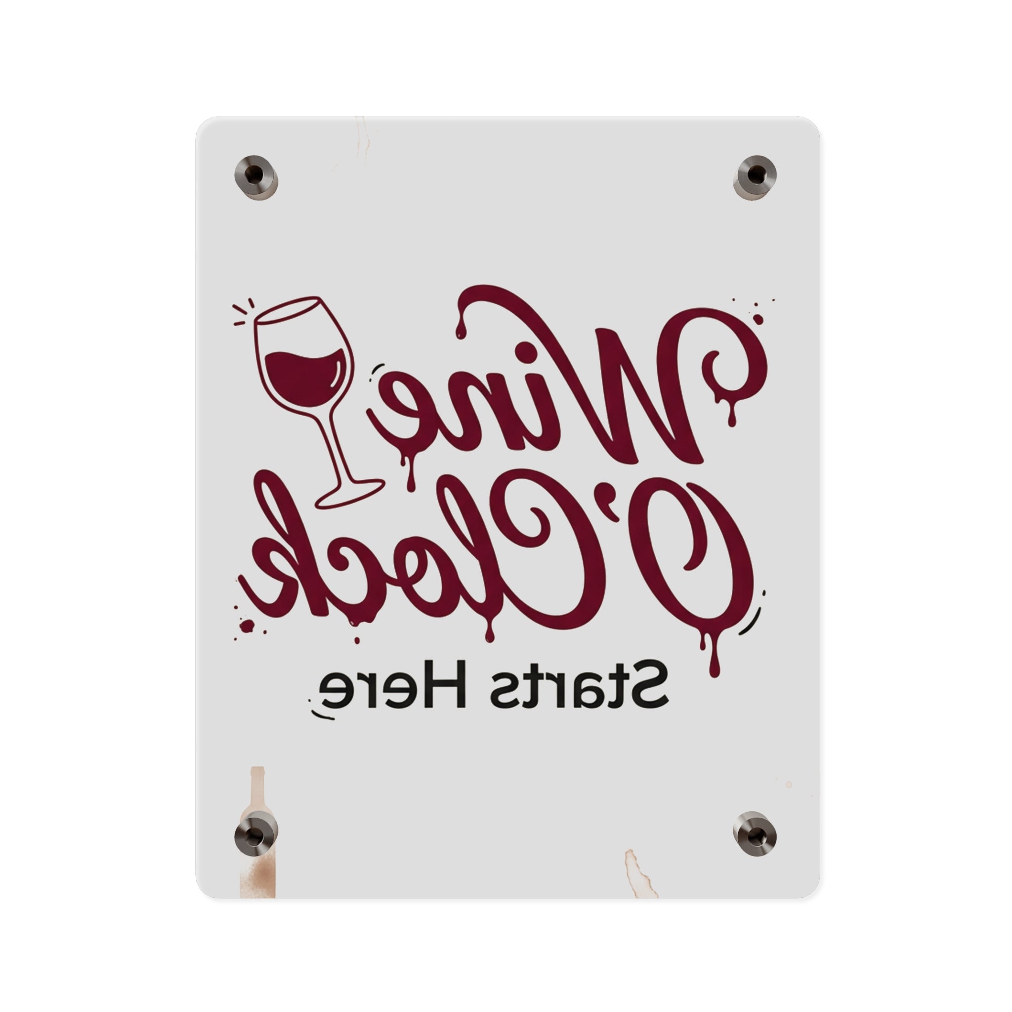 WineOClock Acrylic Sign