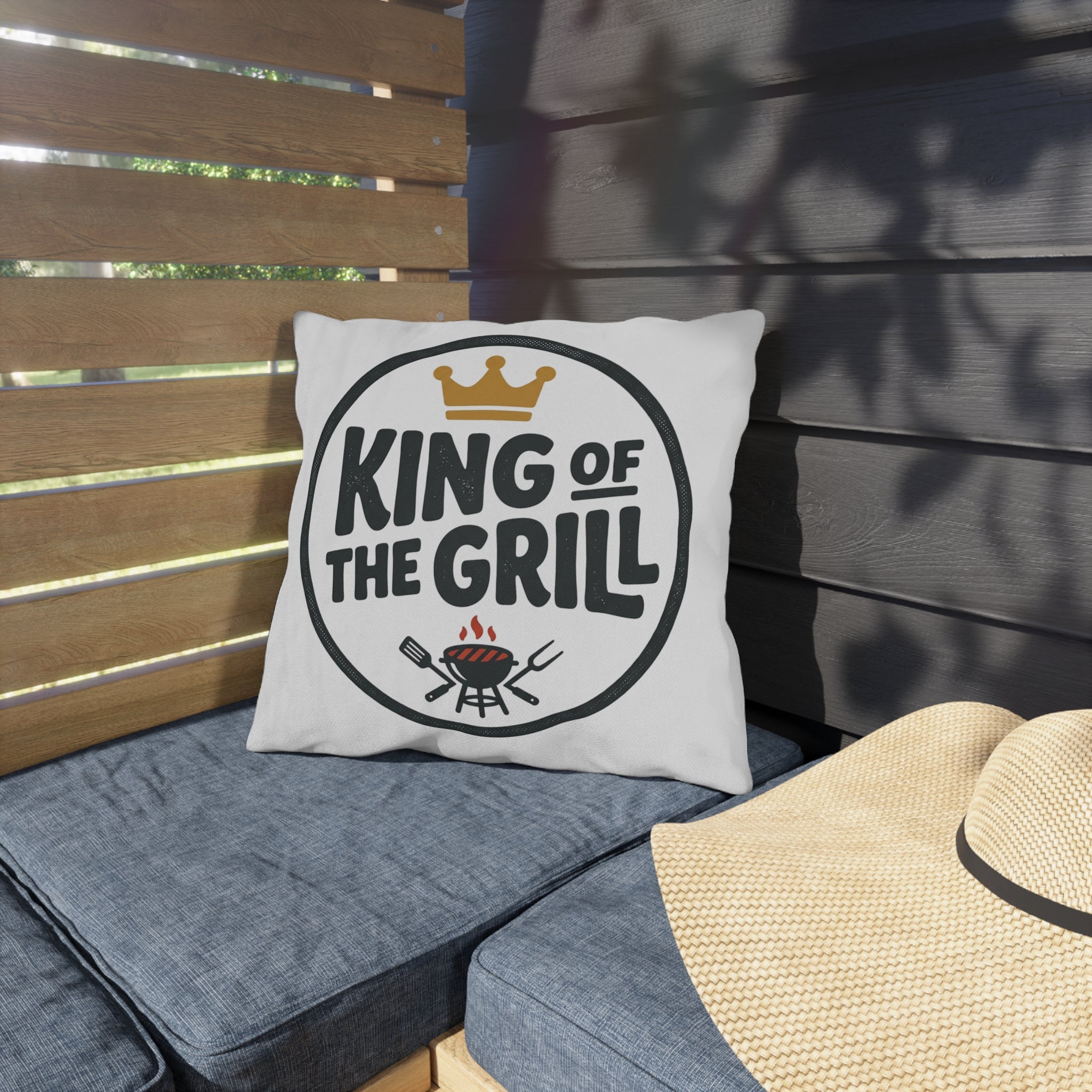 King of the Grill Outdoor Pillow