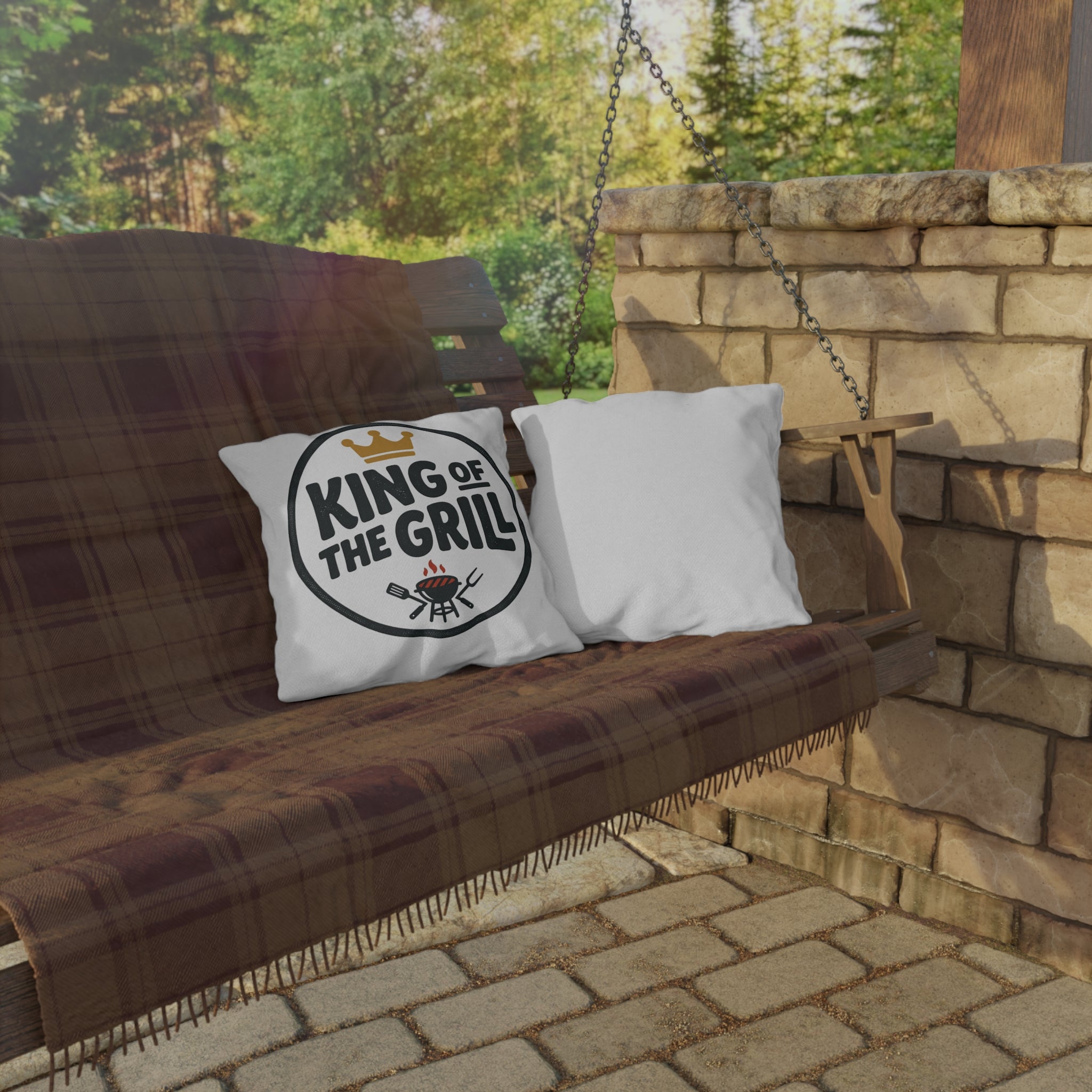 King of the Grill Outdoor Pillow