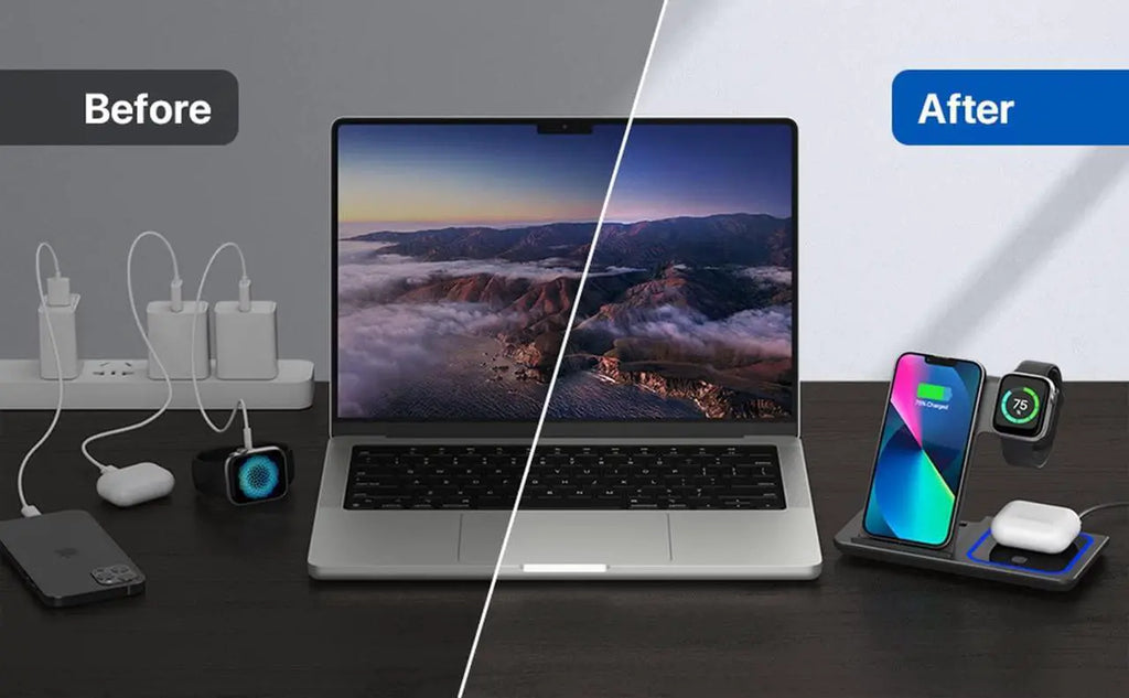 Fold & Charge 3-in-1 Station - Smiling Homes