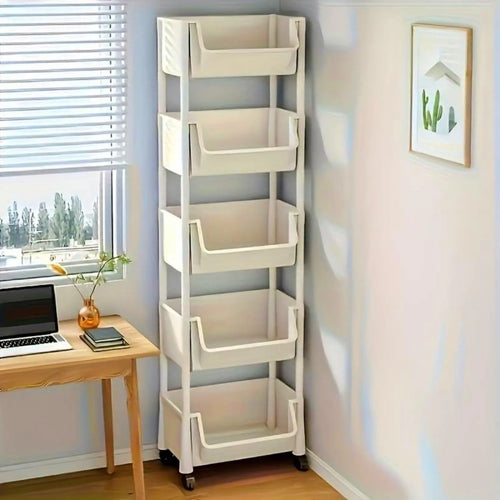 5-Tier Rolling Storage Cart - Smiling Homes