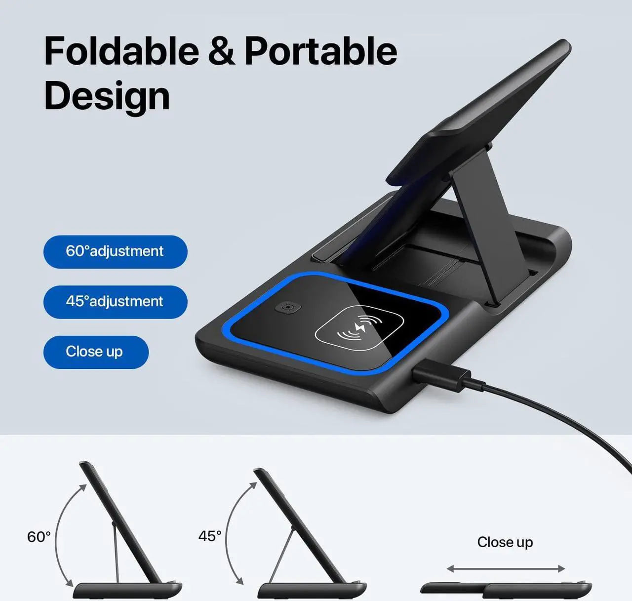 Fold & Charge 3-in-1 Station - Smiling Homes