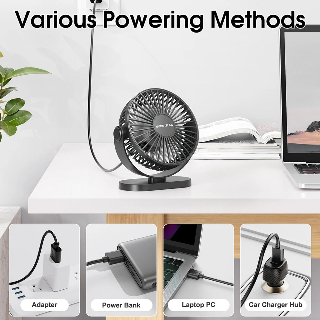 Sweetfull BreezeFlow Whisper Desk Cooler