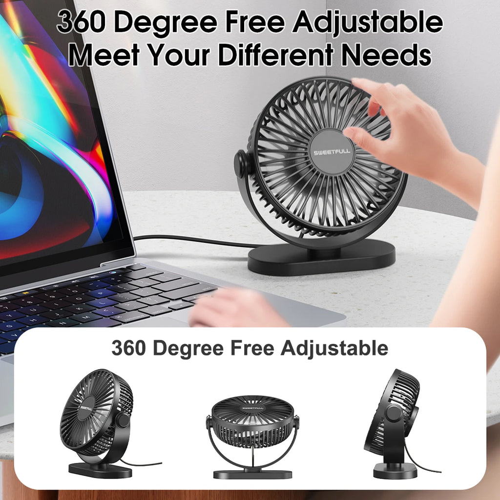 Sweetfull BreezeFlow Whisper Desk Cooler