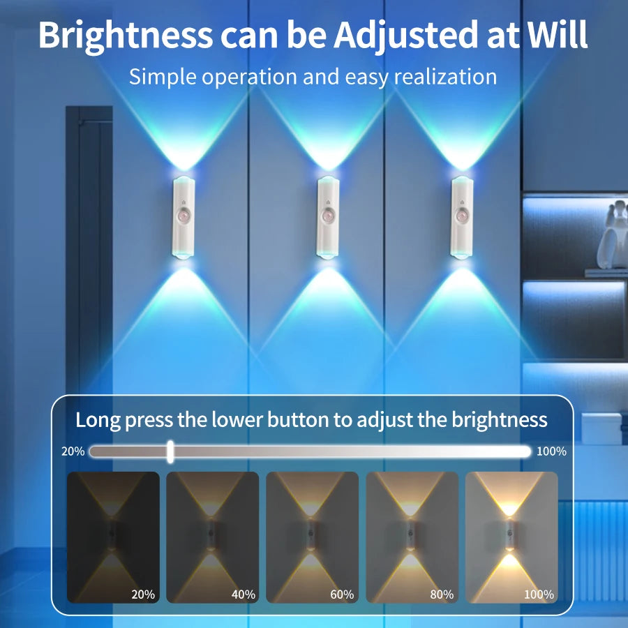 Aura Glow Motion Sensor Light, Rechargeable Magnetic LED for Cabinets, Stairs & Hallways