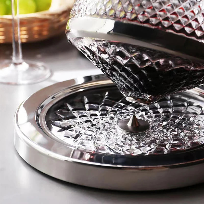 Aura Swirl n' Pour 360° Rotating Wine Decanter, 1500ml Glass Aerator