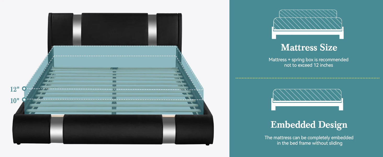 Hoomic ModernNest Bedframe - Smiling Homes