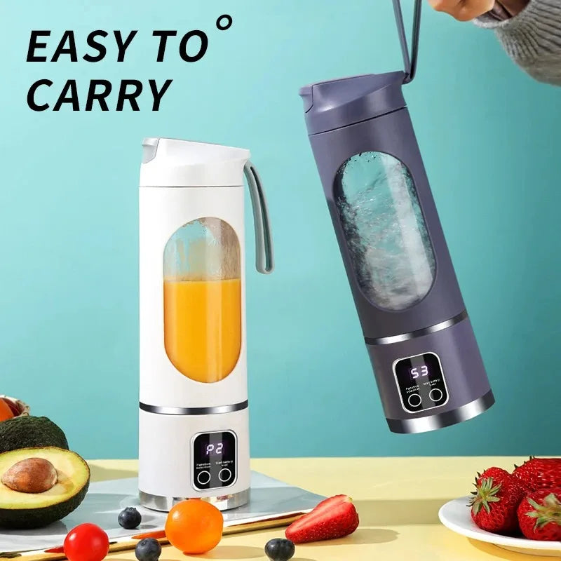 VortexPro 10-Blade Portable Blender – 450ml USB Rechargeable Ice-Crushing Smoothie Maker