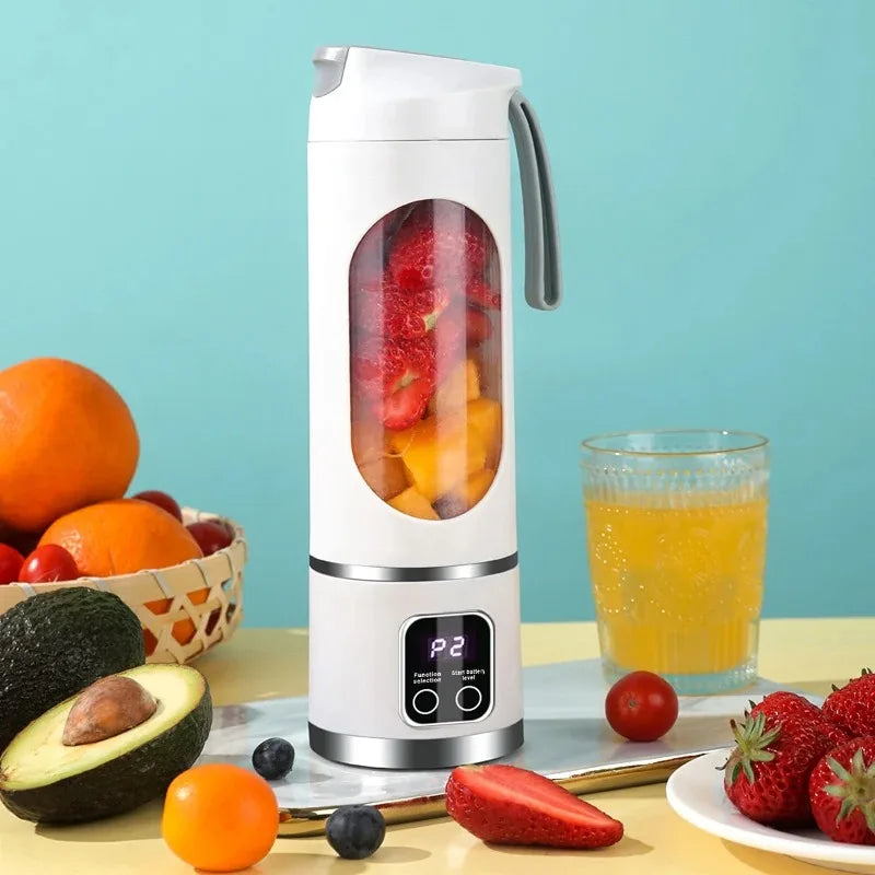 VortexPro 10-Blade Portable Blender – 450ml USB Rechargeable Ice-Crushing Smoothie Maker