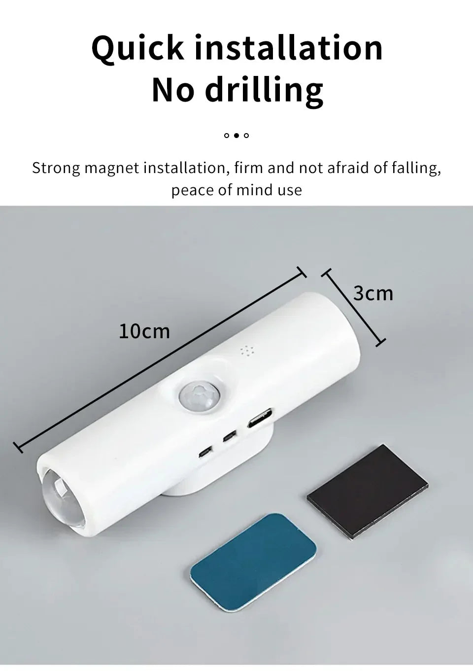 Aura Glow Motion Sensor Light, Rechargeable Magnetic LED for Cabinets, Stairs & Hallways