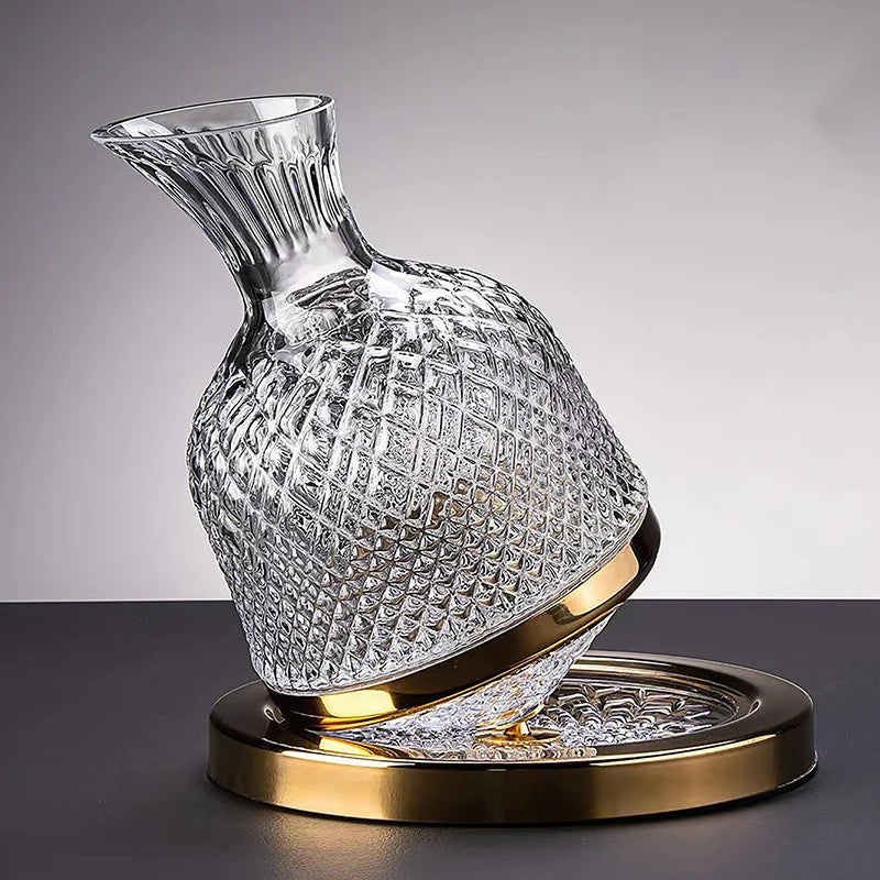 Aura Swirl n' Pour 360° Rotating Wine Decanter, 1500ml Glass Aerator
