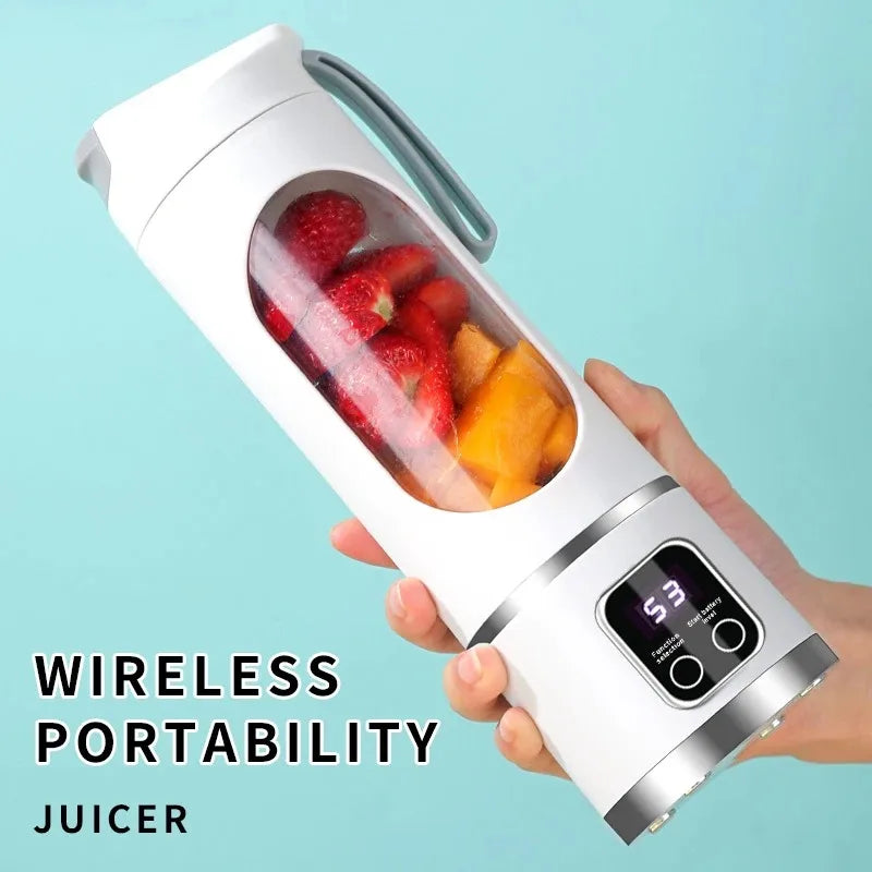 VortexPro 10-Blade Portable Blender – 450ml USB Rechargeable Ice-Crushing Smoothie Maker