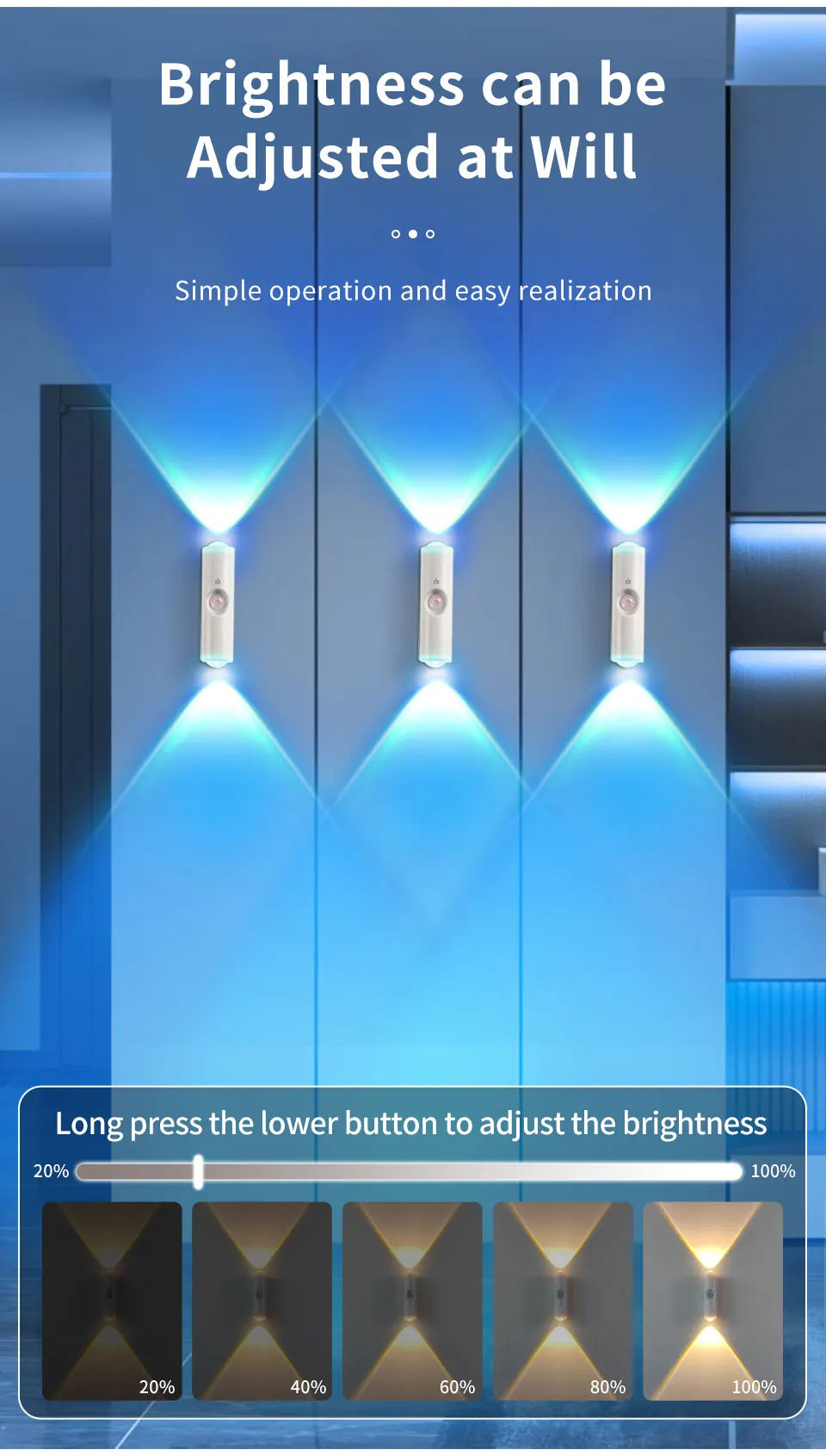 Aura Glow Motion Sensor Light, Rechargeable Magnetic LED for Cabinets, Stairs & Hallways