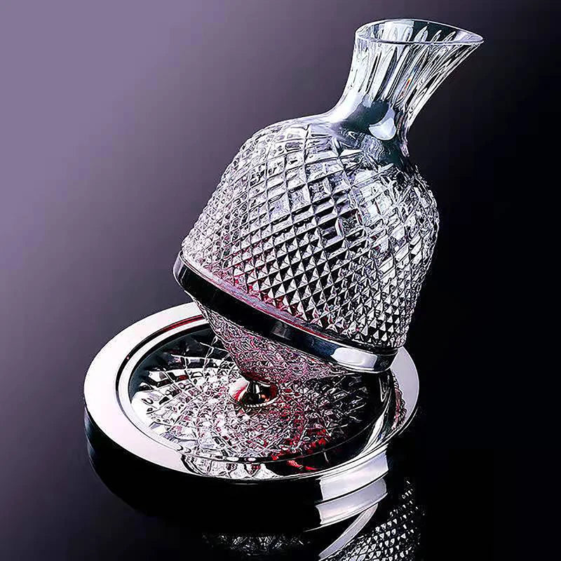 Aura Swirl n' Pour 360° Rotating Wine Decanter, 1500ml Glass Aerator