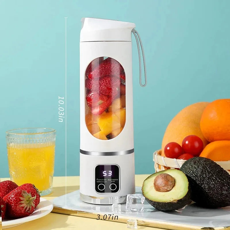 VortexPro 10-Blade Portable Blender – 450ml USB Rechargeable Ice-Crushing Smoothie Maker