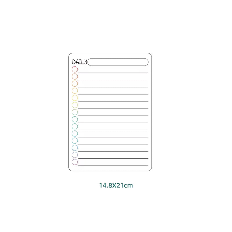 Fridge Sticker Message Board Menu Magnetic Calendar for Fridge Monthly Weekly Planner Calendar Table Dry Erase Whiteboard